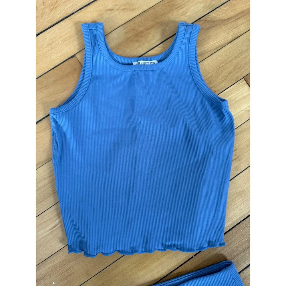Crewcuts active by J.crew‎ blue ribbed two piece outfit